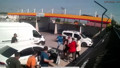 Başpehlivanların kavgası benzin istasyonunu karıştırdı!