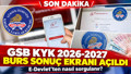 2026-2027 KYK BURS VE KREDİ SONUÇLARI SORGULAMA! KYK burs ve kredi başvuru sonuçları açıklandı mı?
