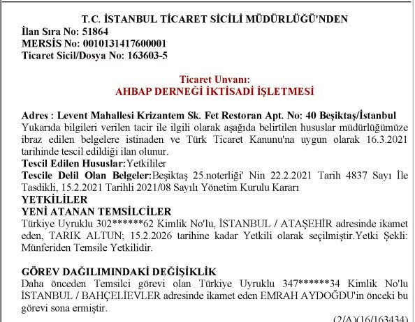 Ahbap'ın bilinmeyen kuruluş hikâyesi... Resmi belgeler konuştu - Resim : 2