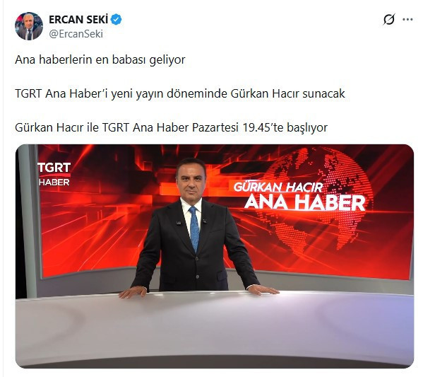 TGRT Haber’de Ana Haber koltuğu değişti! Yeni dönemde kim sunacak? - Resim : 1