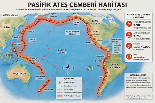 Pasifik Ateş Çemberi nedir? Pasifik Ateş Çemberi ülkeleri hangileri?