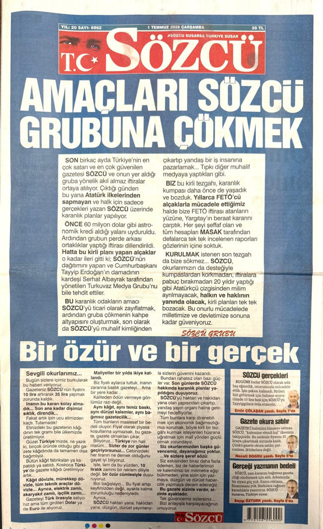 Tamar Tanrıyar'ın hedef aldığı Sözcü'den dikkat çeken hamle - Resim : 1