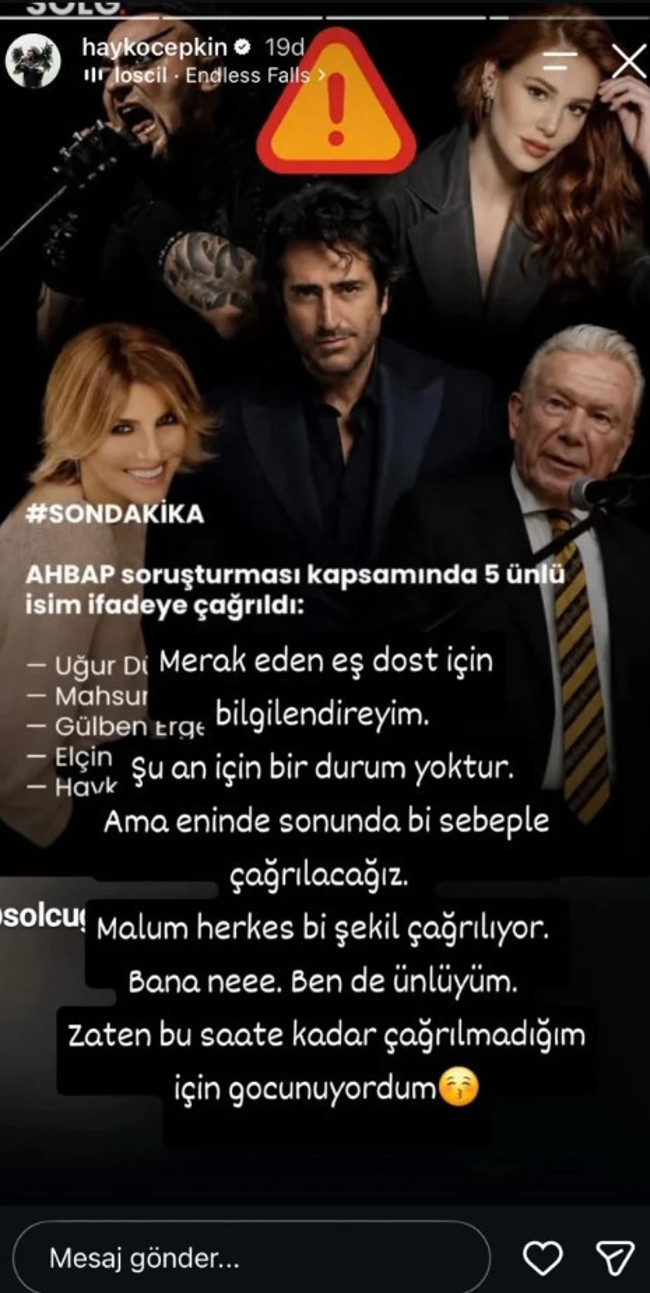 İfadeye çağırılan Hayko Cepkin'den flaş çıkış! 'Çağrılmadığım için gocunuyordum' - Resim : 1