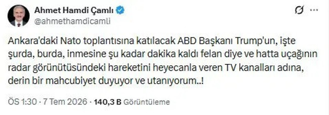 AK Partili Çamlı'dan şaşırtan 'Trump' tepkisi! 'Derin bir mahcubiyet duyuyor ve utanıyorum…' - Resim : 1