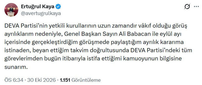 DEVA Partisi'nde istifa depremi! Yeni Yol'un Meclis'teki grubu düştü - Resim : 2