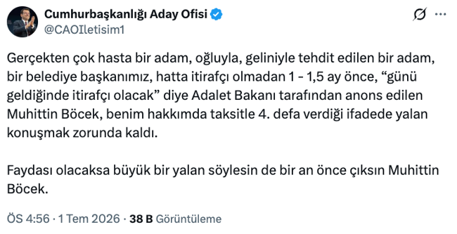 İmamoğlu'ndan yeni Muhittin Böcek açıklaması! ‘Gerçekten çok hasta bir adam…’ - Resim : 2