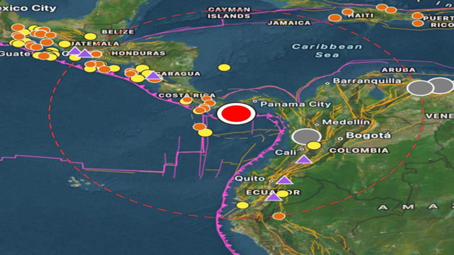 Panama'da 7.6 büyüklüğünde deprem! 9 ülke için tsunami alarmı - Resim : 1