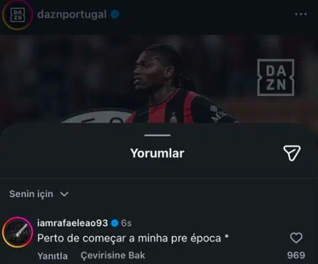 Devler onun için yarışıyordu: Rafael Leao'dan Fenerbahçe ve Galatasaray yanıtı - Resim : 1