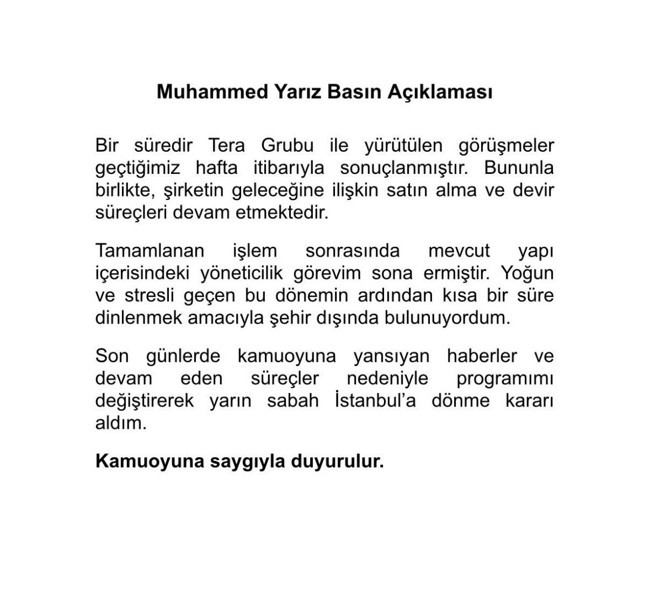 Kaçış iddiasına Muhammed Yarız’dan yanıt: Yarın İstanbul’a dönüyorum - Resim : 1