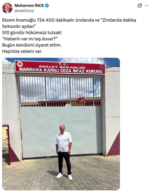 Muharrem İnce, Ekrem İmamoğlu'nu ziyaret etti! - Resim : 1