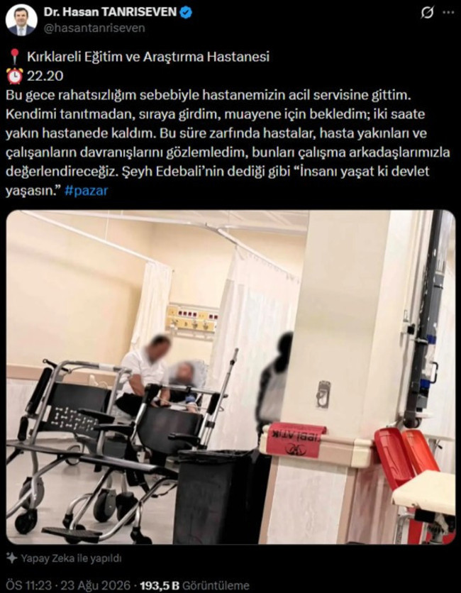 Vali yardımcısı hasta kılığında acile gitti: Gördüklerini tek tek not etti - Resim : 3
