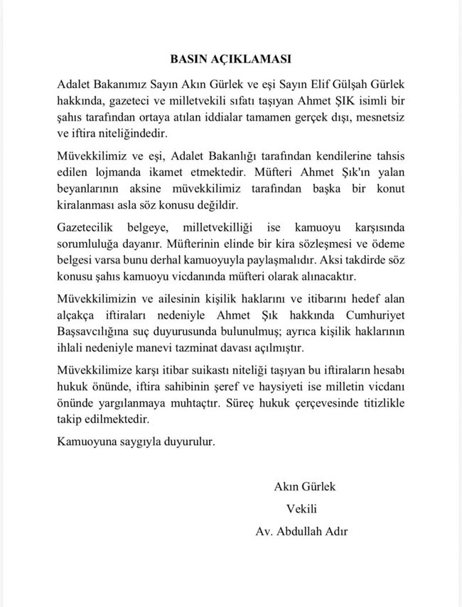 Fon krizindeki iddiaları g&uuml;ndem olmuştu:  Akın G&uuml;rlek'ten, Ahmet Şık hakkında su&ccedil; duyurusu! - Resim : 1