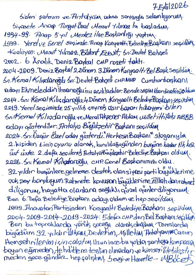 Tutuklu Muhittin Böcek tarafını ilan etti! ‘Sayın Kemal Kılıçdaroğlu…’ - Resim : 1