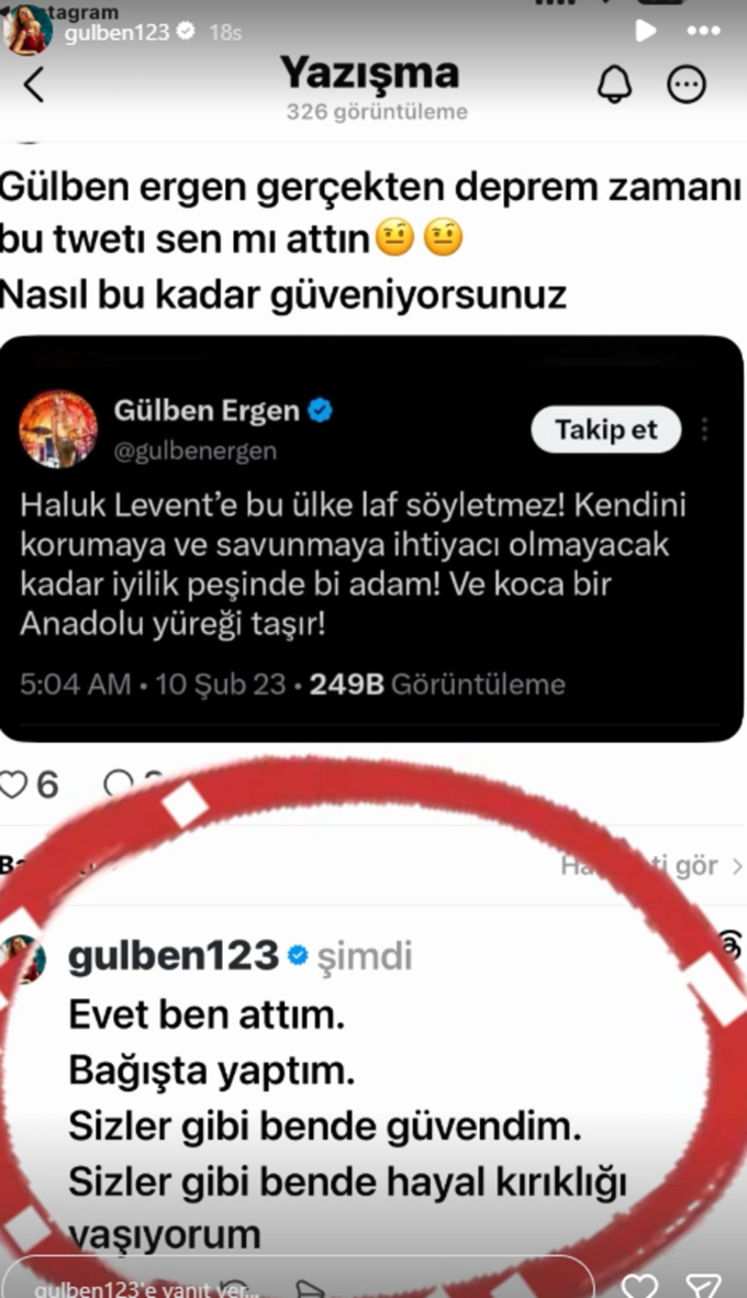 Gülben Ergen'den Haluk Levent açıklaması: