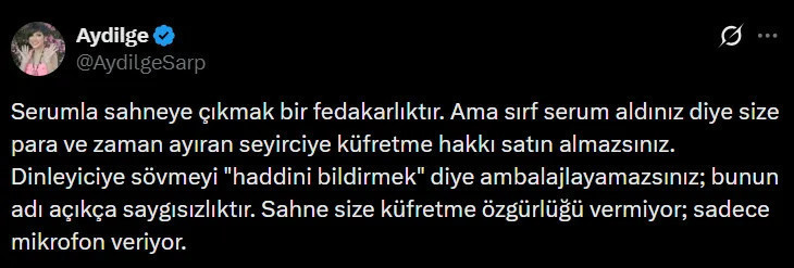 Aydilge'den Bülent Ersoy'a küfür tepkisi - Resim : 1