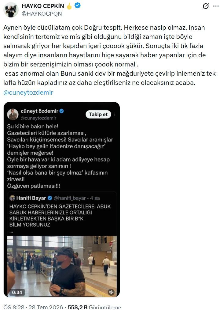 Hayko Cepkin ve Cüneyt Özdemir'in 'Ahbap' kavgası! Sert ifadelerle eleştirdi… - Sayfa 6