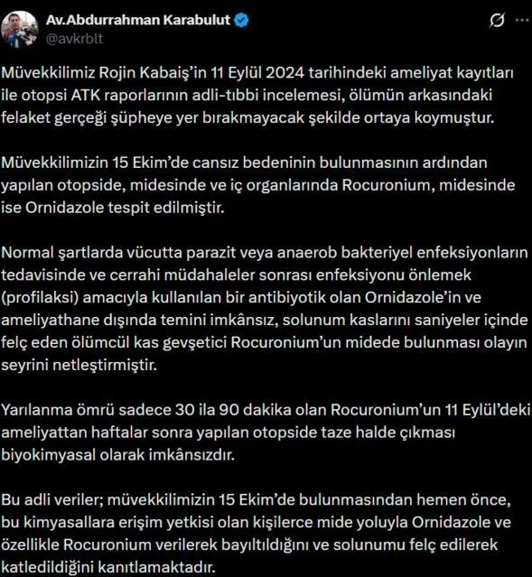 Rojin Kabaiş iddiası gündeme bomba gibi düştü: "İlaç verilip katledildi" - Sayfa 7
