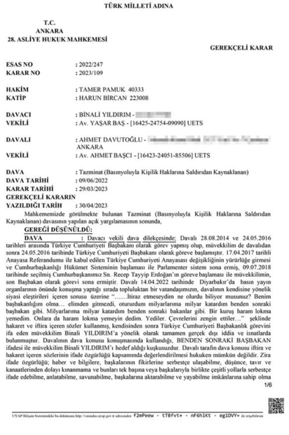 Binali Yıldırım ve Ahmet Davutoğlu mahkemelik oldu! Gerilim yargıya taşındı… - Sayfa 8