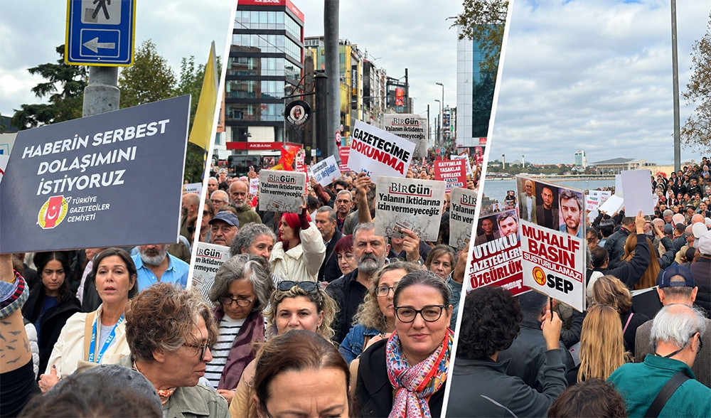 İstanbul'da binlerce kişi basın özgürlüğü için yürüdü! "Korkmuyoruz, susmuyoruz, itaat etmiyoruz" - Sayfa 1